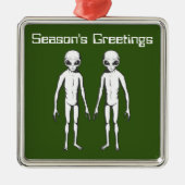 Space Alien Sci Fi Ornament Aus Metall (Vorne)
