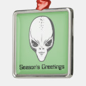 Space Alien Sci Fi Ufologist Ornament Aus Metall (Links)