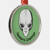 Space Alien Sci Fi Ufologist Ornament Aus Metall (Rechts)