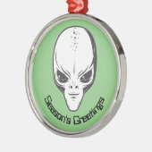 Space Alien Sci Fi Ufologist Ornament Aus Metall (Links)