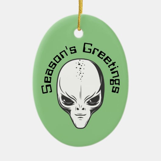 Space Alien Science Fiction Ufology Ornament (Vorne)