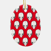 Space Alien Science Fiction Ufology Ornament (Hinten)