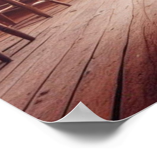 Space Alien spielt Gitarre Cowgirl tanzen Poster (Ecke)