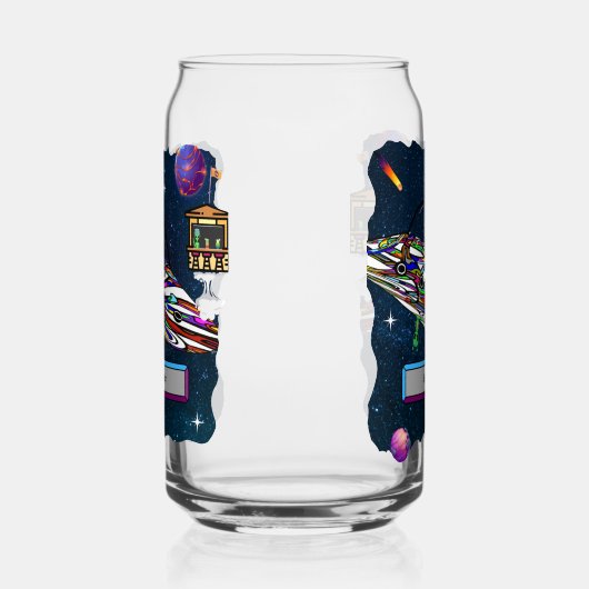 Space Alien trinken Bar ufo Dosenglas (Rechts)