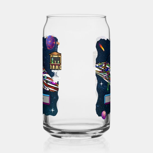 Space Alien trinken Bar ufo Dosenglas (Links)