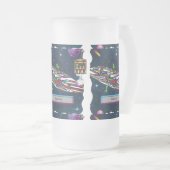 Space Alien trinken Bar ufo Mattglas Bierglas (VorderseiteRechts)