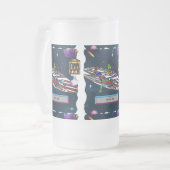Space Alien trinken Bar ufo Mattglas Bierglas (Vorderseite Links)