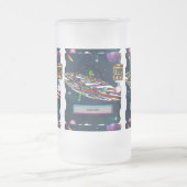 Space Alien trinken Bar ufo Mattglas Bierglas (Mittel)
