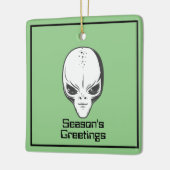 Space Alien UFO Sci Fi Keramikornament (Links)