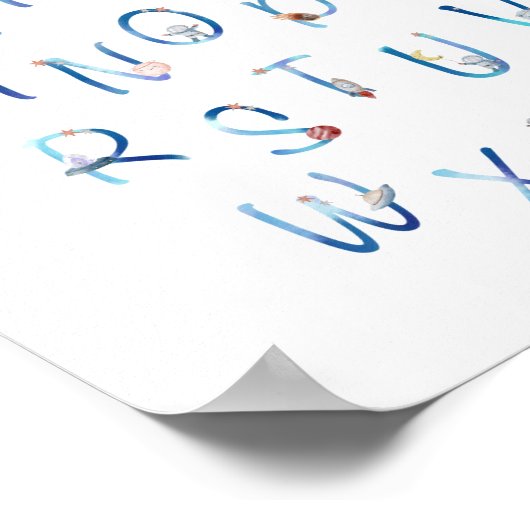 Space Alphabet Poster (Ecke)