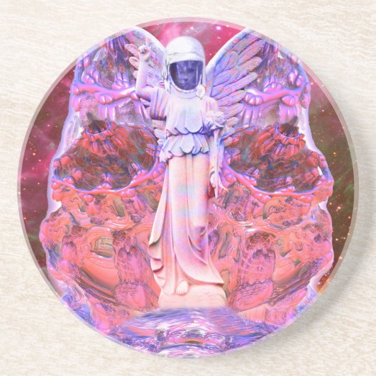 Space Angel Sandstein Untersetzer (Vorne)