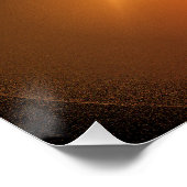 Space Apricot Fraktal Abstrakt Art Poster (Ecke)