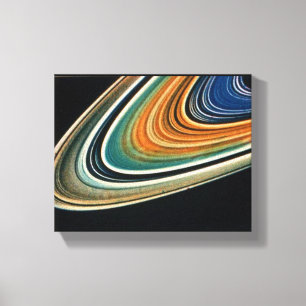 SPACE ART #38 Saturn Rings Leinwanddruck