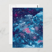 Space Art Aquarellgalaxie Postkarte (Vorne/Hinten)
