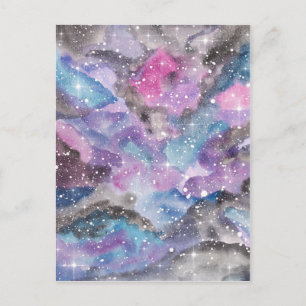 Space Art Aquarellgalaxie Postkarte