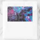 Space Art Aquarellgalaxie Rechteckiger Aufkleber (Tasche)
