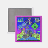SPACE ART Magnet (Vorderseite/Rückseite)
