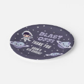 Space Astronaut 5th Birthday Party | Kids Galaxy  Pappteller (Schrägansicht)
