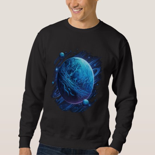 Space Astronaut Alien American Flag Astronomy 4th  Sweatshirt (Vorderseite)