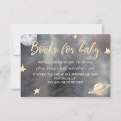 Space Astronaut Babydusche Bücher für Babykarten Einladung (Vorderseite)