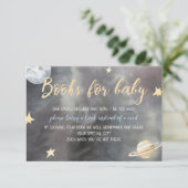 Space Astronaut Babydusche Bücher für Babykarten Einladung (Stehend Vorderseite)