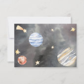 Space Astronaut Babydusche Bücher für Babykarten Einladung (Rückseite)