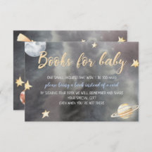 Space Astronaut Babydusche Bücher für Babykarten