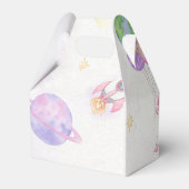 Space Astronaut Birthday Party Fevor Box Geschenkschachtel (Rückseite)