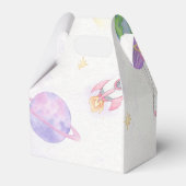 Space Astronaut Birthday Party Fevor Box Geschenkschachtel (Rückseite)