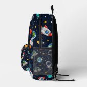 Space & Astronaut Boy Gedruckter Rucksack Schule (Rechts)