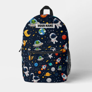 Space & Astronaut Boy Gedruckter Rucksack Schule