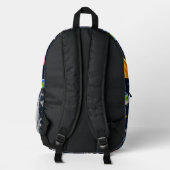 Space & Astronaut Boy Gedruckter Rucksack Schule (Rückseite)