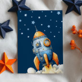 Space Astronaut Cat Blast Off Cosmic 1st Birthday Einladung