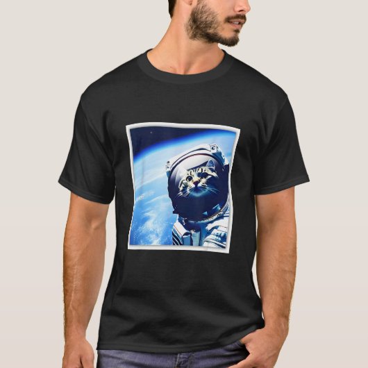 space astronaut cat T-Shirt (Vorderseite)