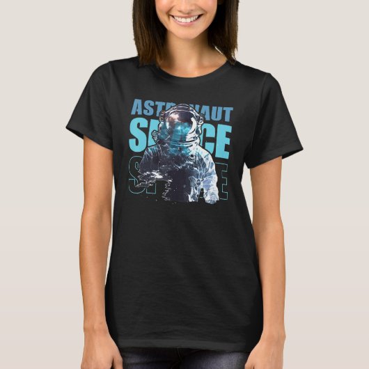 Space Astronaut Galaxy Astronomy Spaceman T-Shirt (Vorderseite)