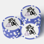 Space Astronaut Golf School Golf Ball Marker Pokerchips (Stapel)