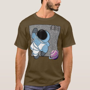 Space Astronaut japanische ästhetische Kawaii Anim T-Shirt