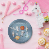 Space Astronaut Mobile Baby Dusche Pappteller (Party)