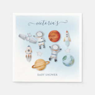 Space Astronaut Mobile Baby Dusche Serviette