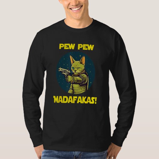 Space Astronaut Pew Madafakas Burmese Cat T-Shirt (Vorderseite)