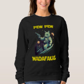 Space Astronaut Pew Madafakas Nebelung Cat 1 Sweatshirt (Vorderseite)