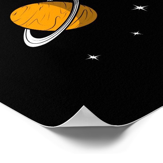 Space Astronaut Riding T-Rex Dinosaur Poster (Ecke)