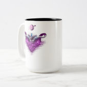 Space Astronaut Swimmer Zweifarbige Tasse (Vorderseite Links)