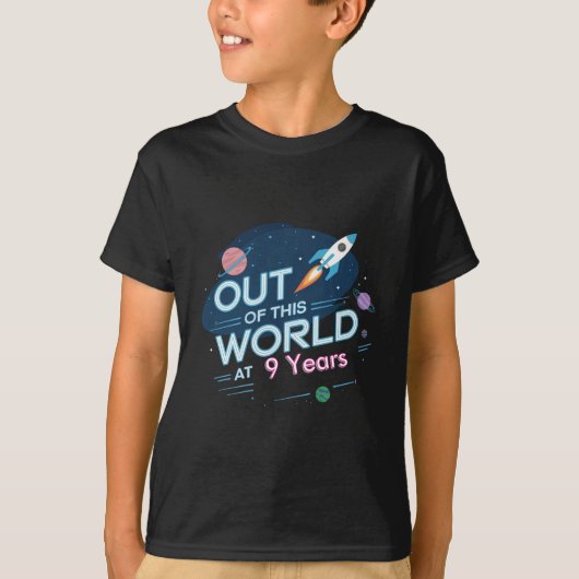 Space Astronom Cool Kindergeburtstag T - Shirt (Vorderseite)