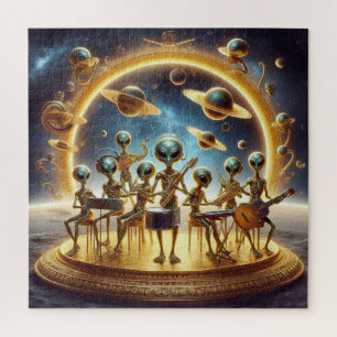 Space Außerirdischen 8 Mannband, Musikinstrumente Puzzle