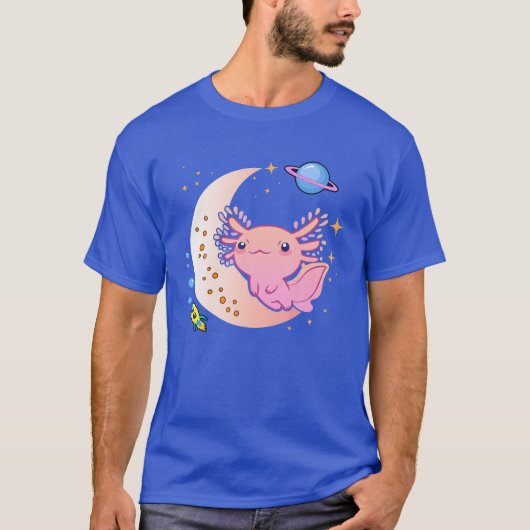 Space Axolotl Kawaii Pastel Goth | Japan Anime Com T-Shirt (Vorderseite)