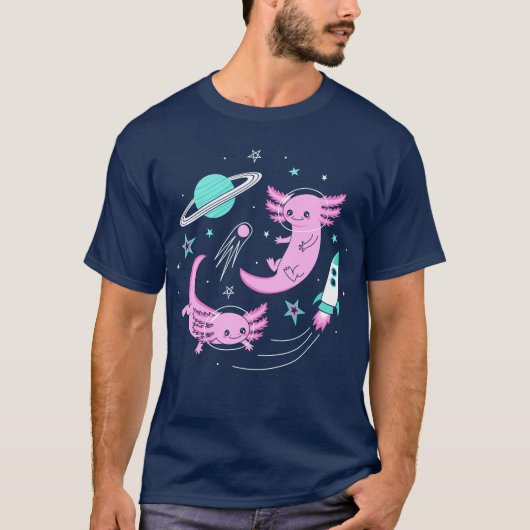 Space Axolotls T-Shirt (Vorderseite)