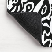 "Space" B&W Abstrakt Art Mousepad (Ecke)