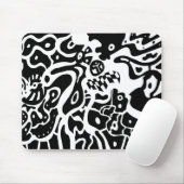 "Space" B&W Abstrakt Art Mousepad (Mit Mouse)