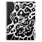"Space" B&W Abstrakt Art Notizblock (Vorderseite)